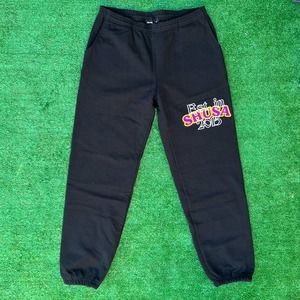 NEW SHADOW HILL BLACK PUFF PRINT LOGO POCKET SWEATPANTS SZ XL